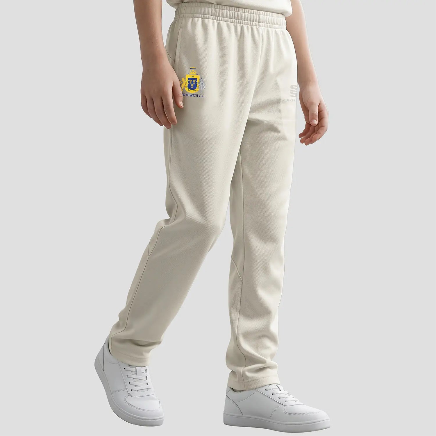 Model wearing the Northwich Cricket Club Playing Trouser - Junior