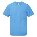 Light blue nurse tunic with a pocket on a white background