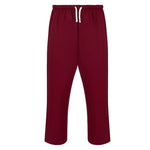 Maroon Orn Scrub Trousers with white drawstring