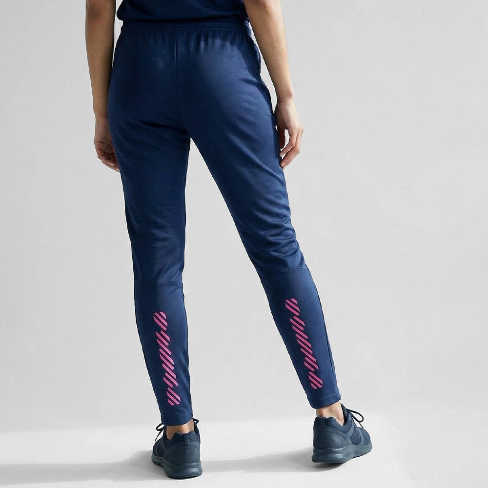 Rear view of Model wearing the Pink Fire Brigade Tracksuit Pant DUO19NA