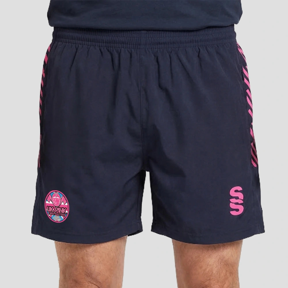 Model wearing the Pink Fire Brigade Performance Gym Short DU020NA