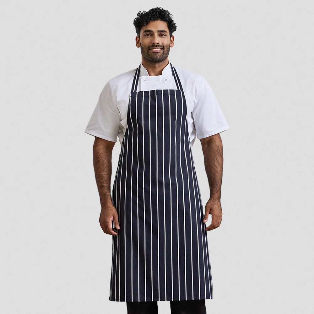 model wearing Premier Stripe Apron