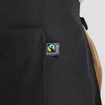 Detail close-up of the Premier Fairtrade Organic Cotton Bib Apron PR112.