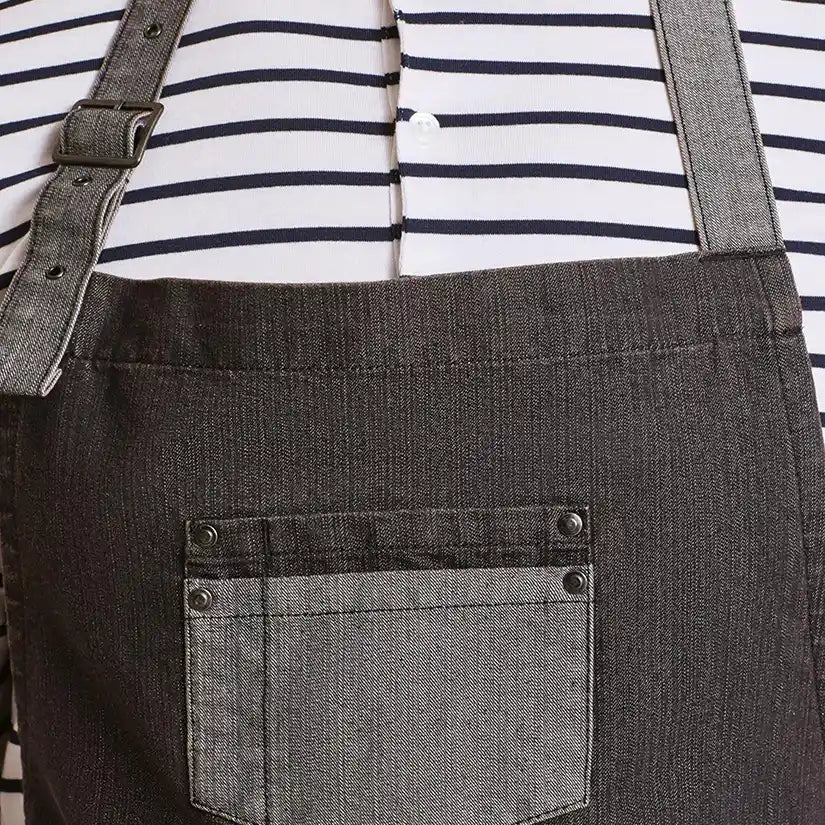 Close-up pocket view of the Premier Domain Bib Apron PR127.