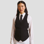 Model wearing the Premier Ladies Lined Waistcoat PR623.