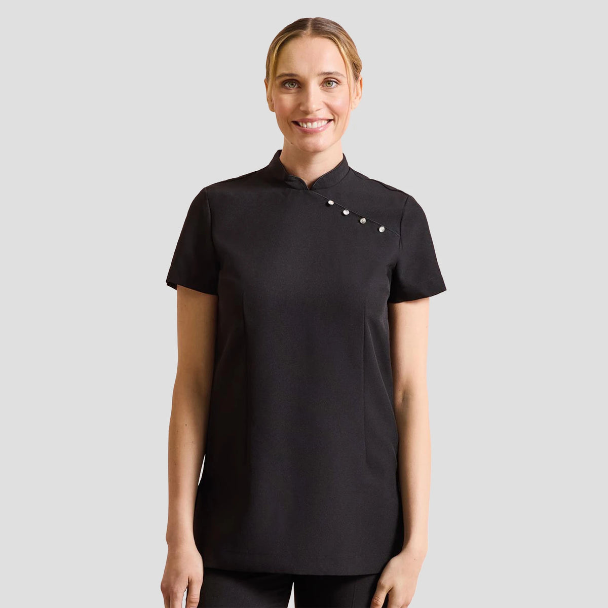 Model wearing the Premier Ladies Mika Short Sleeve Tunic.