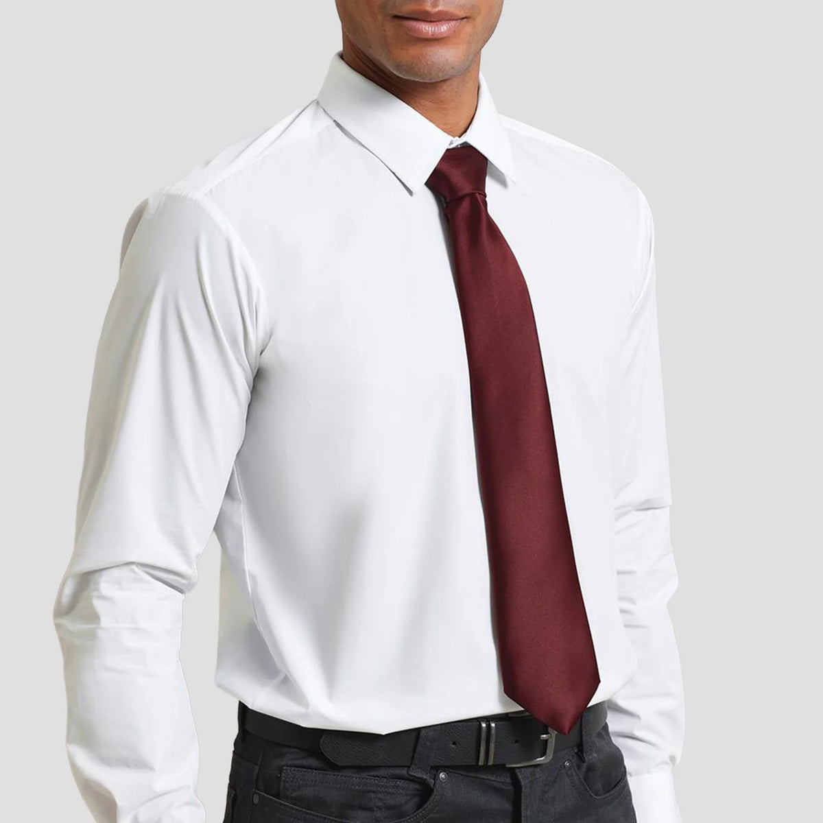 Model wearing the Premier 'Colours' Satin Tie PR750.