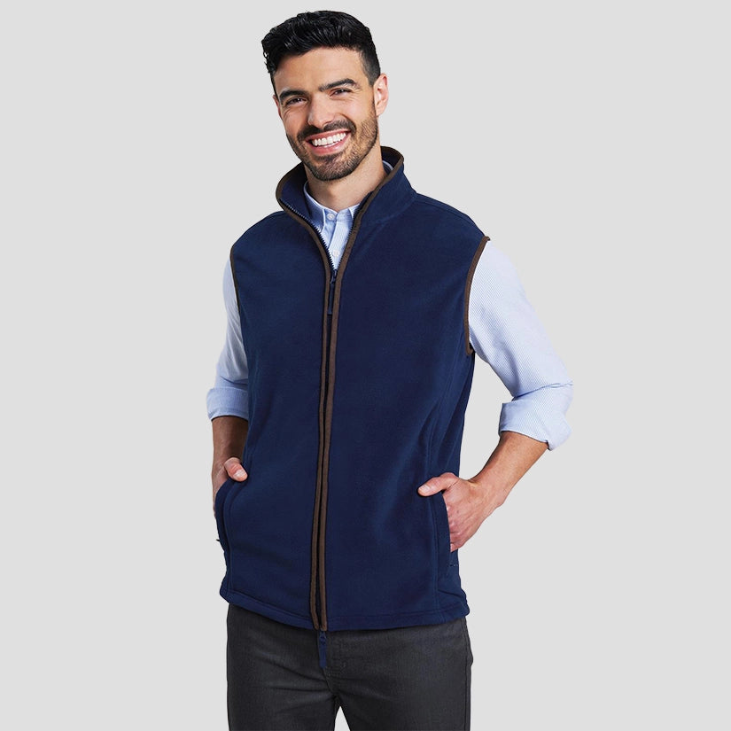Model wearing the Premier Artisan Fleece Gilet PR803.