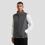 model wearing Windchecker® Recycled Printable Soft Shell Gilet