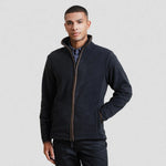 model wearing Artisan Fleece Jacket in navy