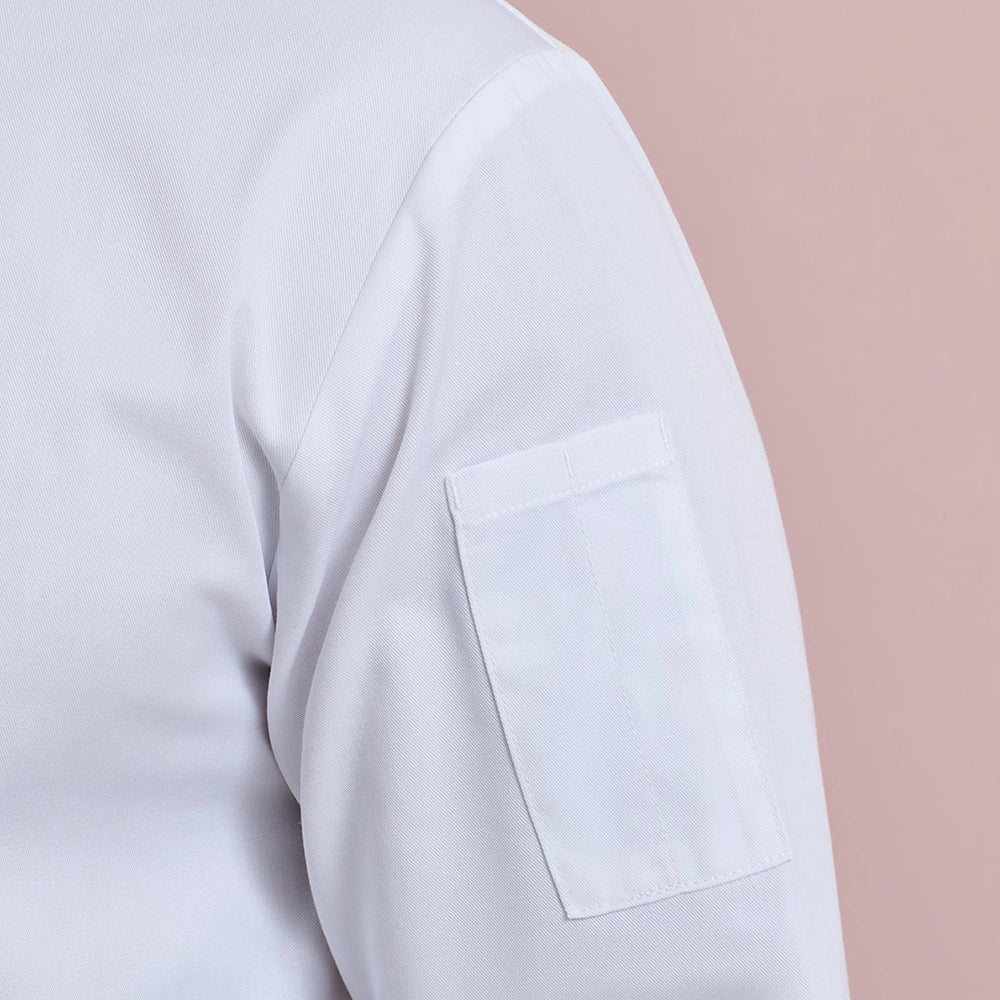 sleeve pocket detail on Coolchecker® Long Sleeve Chef's Jacket