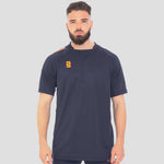 Model wearing Stuart Surridge Dual Games Shirt - Navy