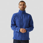 model wearing Regatta RG122 (TRF532) Thor III Fleece Jacket in royal blue