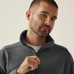 close up zip detail of model wearing Regatta RG138 (TRF557) Micro Fleece Jacket