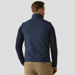 back view of model wearing Regatta RG372 (TRA925) Ascender Two Layer Soft Shell Bodywarmer
