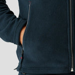 Model wearing the Regatta Ascender Fleece Jacket in Navy/Red - Close-up of pocket