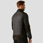 Rear view of Model wearing the Regatta E-Volve Unisex Thermal Hybrid Jacket in Ash/Black
