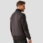 Rear view of Model wearing RG382 Regatta E-Volve Unisex Knit Effect Midlayer Top in Ash / Black
