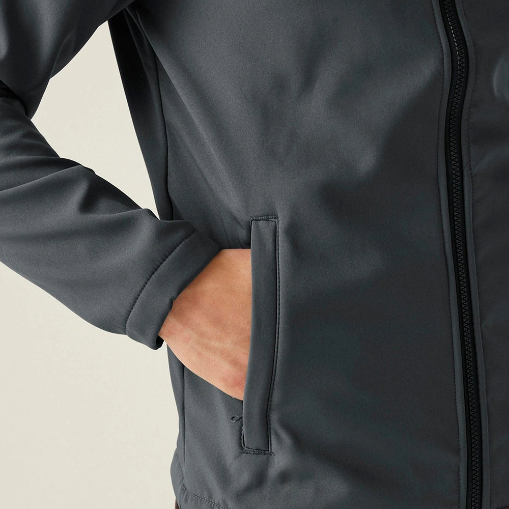 pocket and zip detail of Regatta Ablaze Printable Soft Shell Jacket