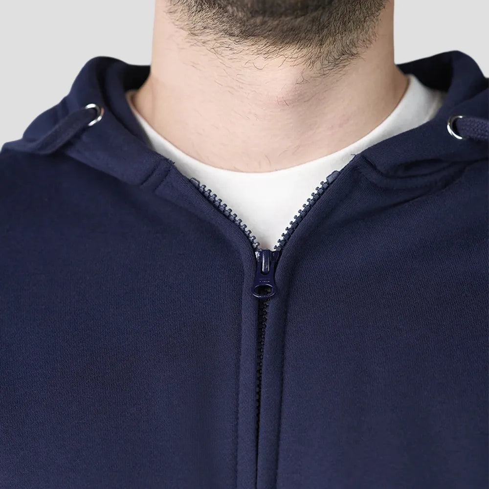 Close-up of the zip on the PRO RTX Pro Zip Hoodie