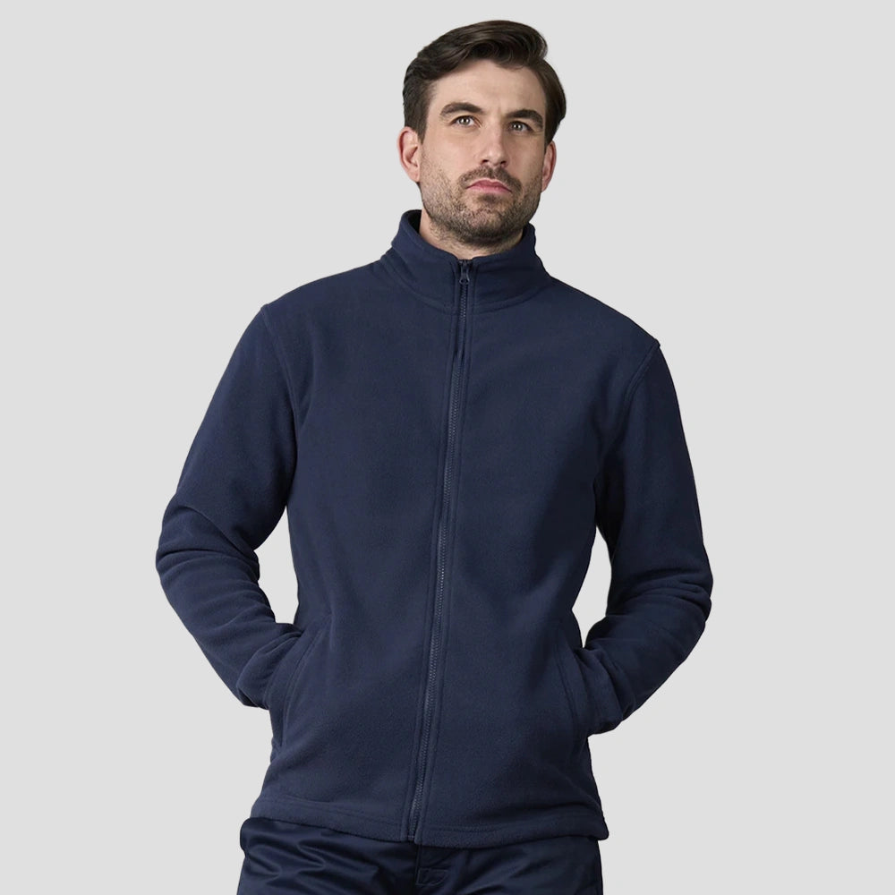 Model wearing the Pro RTX Pro Fleece Jacket in Navy