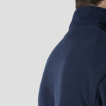 Rear view of the Model wearing the Pro RTX Pro Fleece Jacket in Navy