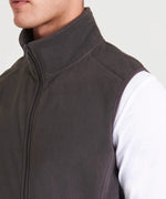 Close-up of model wearing the Pro RTX Pro Fleece Gilet in Charcoal