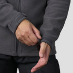 Model wearing the RX500 Pro RTX Pro Two Layer Soft Shell Jacket in Charcoal close-up