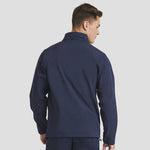 Rear view of model wearing the Pro RTX Pro Three Layer Soft Shell Jacket in Navy