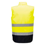 Hi-Vis Contrast Bodywarmer back