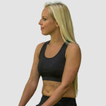 Model wearing the Winsford ASC Lycra Cropped Top S282F – Ladies