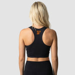 Rear view of model wearing the Winsford ASC Lycra Cropped Top S282F – Ladies