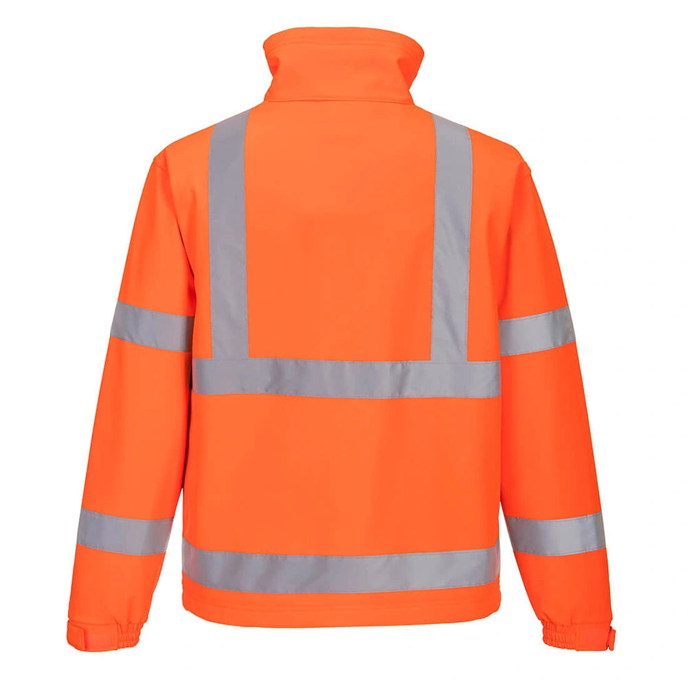 back view of Portwest Hi-Vis Classic Softshell (3L) orange