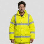 model wearing Hi-Vis Breathable Winter Traffic Jacket