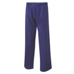 Navy blue scrub pants on a white background