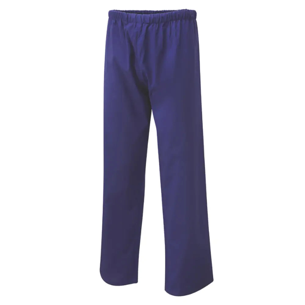 Navy blue scrub pants on a white background