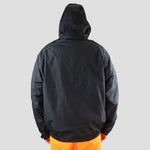 Rear view of Model wearing the SimplyDiag Network Premium Outdoor Coat UC620