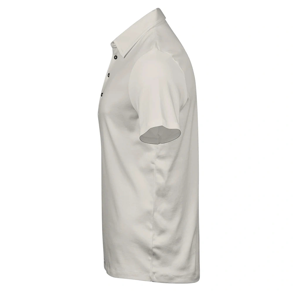 Pima Cotton Interlock Polo Shirt cement side view