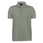 Pima Cotton Interlock Polo Shirt sage front view