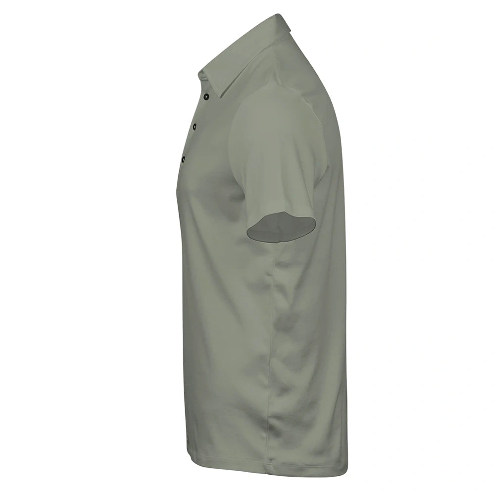 Pima Cotton Interlock Polo Shirt sage side view