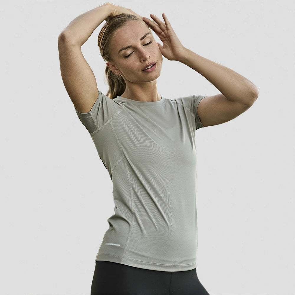 model wearing Tee Jays T7021 Ladies CoolDry™ Performance T-Shirt