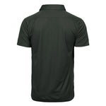 Tee Jays Luxury Sport Polo Shirt dark green back view