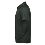 Tee Jays Luxury Sport Polo Shirt dark green side view