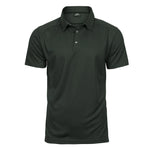 Tee Jays Luxury Sport Polo Shirt dark green front view