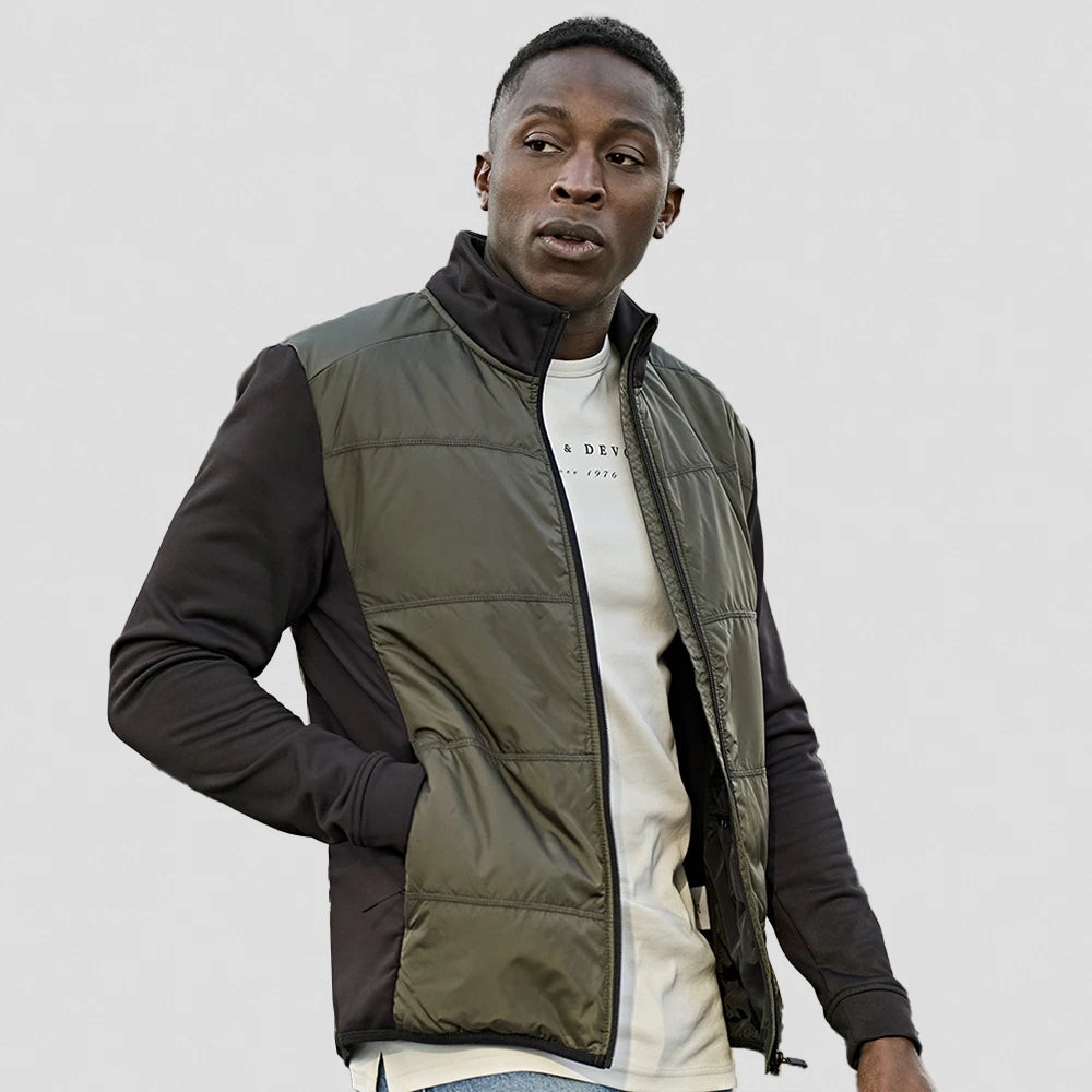 model wearing Hybrid-Stretch Jacket