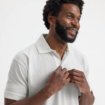front close up view of Heavyweight Cotton Poloshirt UC104