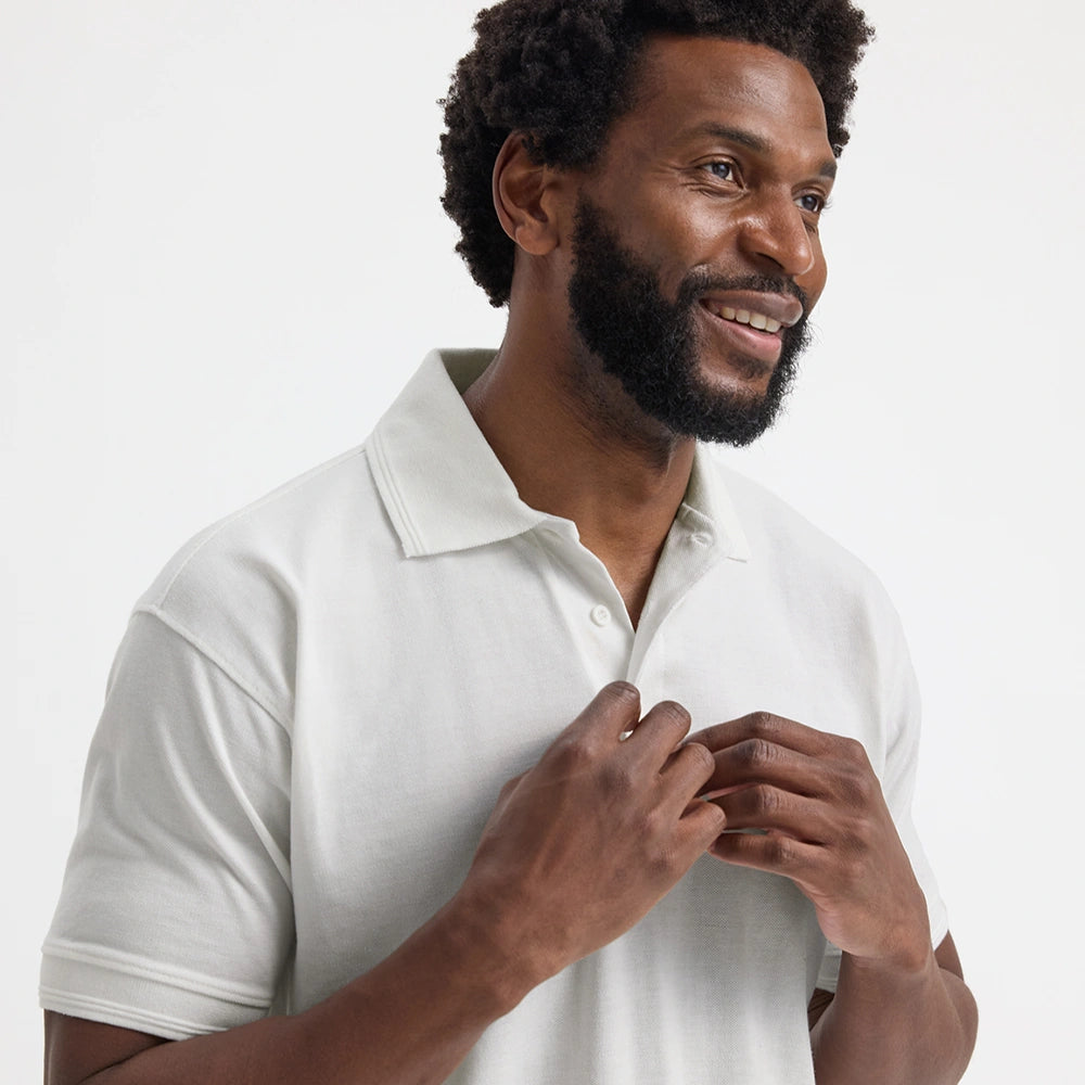 front close up view of Heavyweight Cotton Poloshirt UC104
