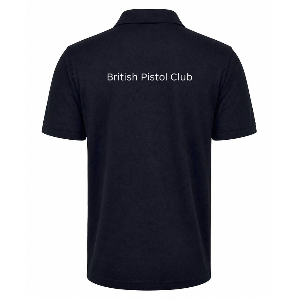 back view of British Pistol Club Ultra Poloshirt