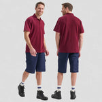 full front and back view of Mens Active Cotton Poloshirt UC114