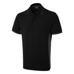 black charcoal Uneek Two Tone Polo Shirt UC117